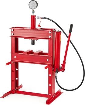 N3hcnc3iclqoh2u67i Cozony 4apyctocnw Hydraulic Shop Press 10 Ton H-frame Garage Floor Gauge And Plates Red 10t