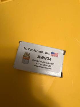 Aws34 M. Carder 3/4 Inch Aluminum Single Plane Swivel