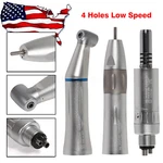 Dental Slow Speed Handpiece Inner Water Contra Angle/ Straight/ Air Motor 4-HOLE. Fixed Price $121.49.