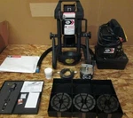 New Gates Mobilecrimp 4-20 Adjustable Hydraulic Hose Crimper W/elec. Pump 3 Dies. Fixed Price $4775.00.