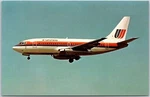 Airplane United Airlines 1ST U.s. Carrier To Fly The 737 Aircraft Postcard. Fixed Price $6.29.