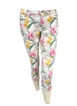 Tommy Bahama Crop Pants Size Floral Tropical Print White Denim TW116206. Fixed Price $36.00.
