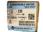 Franklin Electric Submersible Well Water Pump Motor, 1.5HP 230 V 2345149203GS. Fixed Price $649.99.