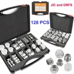 Jic And Orfs Hydraulic Cap Plug Kit Hose Tube Pipe Fitting With Case. Fixed Price $164.50.