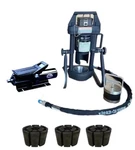 New Gates 4-20 Portable Hydraulic Hose Crimper With Air Pump And 3 Dies. Fixed Price $3988.00.