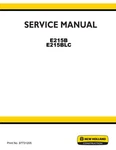 New Holland E215B, E215BLC Hydraulic Excavator Service Manual Repair Shop Book. Fixed Price $129.00.