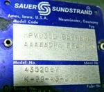 Sauer Sundstrand Hydraulic Motor Model 4352067 K-99-43-27025. Fixed Price $3000.00.