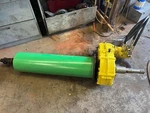 Danfoss Hydraulic Motor With Hub City Gearbox And Roller Shaft. Fixed Price $500.00.